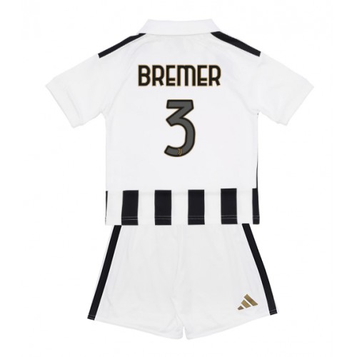 Stroje piłkarskie Juventus Gleison Bremer #3 Koszulka Podstawowej dla dzieci 2026-27 Krótki Rękaw (+ szorty)